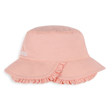 BOSS Gorro para bebe niña all logo rosa